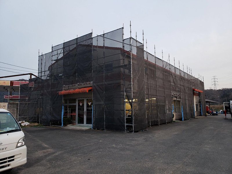 かやぶき屋根改修工事 施工写真1